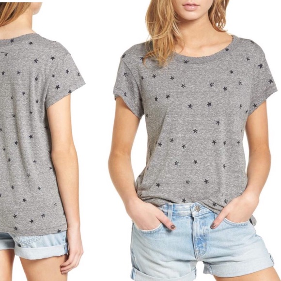 Current/Elliott Tops - Current/Elliott gray star graphic tee